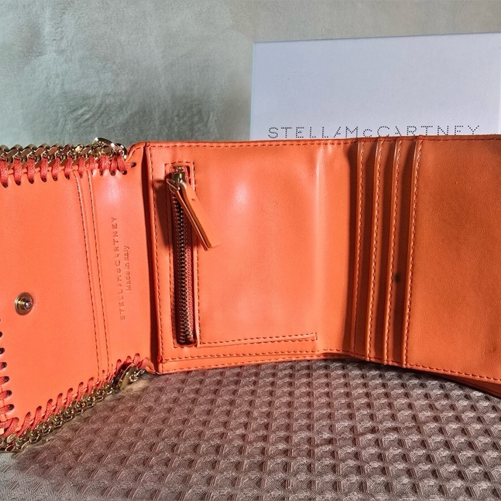 Stella McCartney Falabella Orange flap vegan wallet - Picture 7 of 16